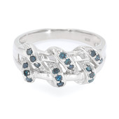 Anello in argento con Diamante Blu Royal