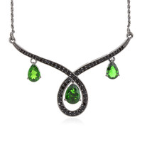 Collana in argento con Diopside Russo (Memories by Vincent)