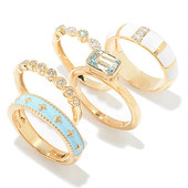 Set anelli in argento con Topazio Blu Cielo e Zircone