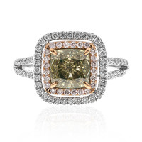 Anello in oro con Diamante Verde SI (CIRARI)