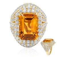 Anello in oro con Citrino Madeira (Dallas Prince Designs)
