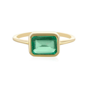 Anello di fidanzamento per gli uomini anello smeraldo in argento sterling Gioielli Anelli Anelli sovrapponibili anello grosso pavé pietra di nascita di maggio 