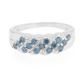 Anello in argento con Diamante Blu Royal (Cavill)