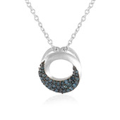 Collana in argento con Diamante Blu I3