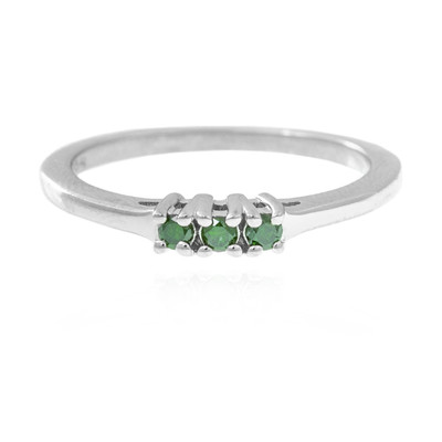 Anello in argento con Diamante Verde I3