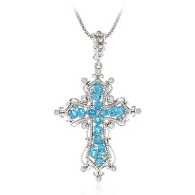 Collana in argento con Apatite Blu Neon (Dallas Prince Designs)