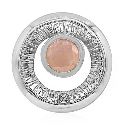 Ciondolo in argento con Quarzo Rosa (MONOSONO COLLECTION)
