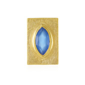 Ciondolo in argento con Calcedonio Blu (MONOSONO COLLECTION)