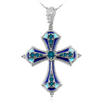 Collana in argento con Topazio Blu Londra (Dallas Prince Designs)