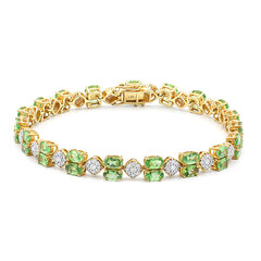 Bracciale in oro con Tsavorite del Kenya
