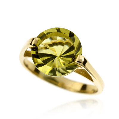 Anello in oro con Citrino Limone (dagen)