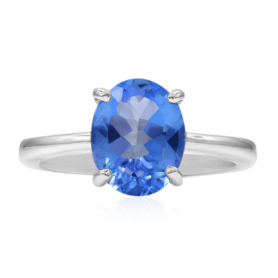 Anello in argento con Topazio Blu Indaco