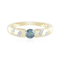 Anello in oro con Diamante Blu I3