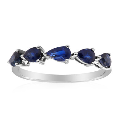 Anello in oro con Zaffiro Ceylon Blu
