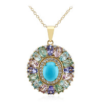 Collana in argento con Turchese Arizona