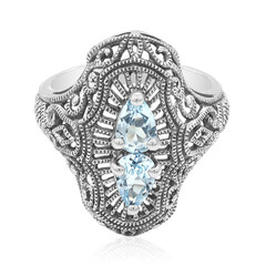 Anello in argento con Topazio Blu Cielo