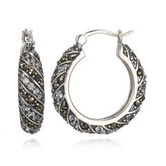 Orecchini in argento con Topazio Bianco