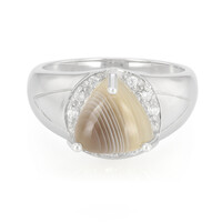 Anello da uomo in argento con Agata Botswana