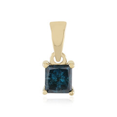 Ciondolo in oro con Diamante Blu I2