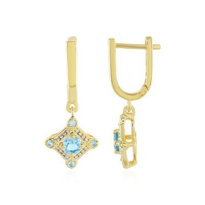 Orecchini in argento con Topazio Blu Svizzero