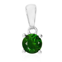Ciondolo in argento con Diopside Russo