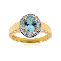 Anello in argento con Acquamarina Brasiliana