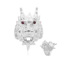 Anello in argento con Rubino