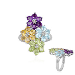 Anello in argento con Ametista Zambiana