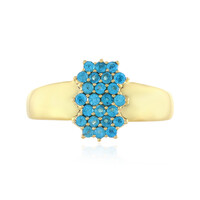 Anello in argento con Apatite Blu Neon