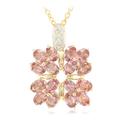 Collana in oro con Zaffiro Padparadscha (non riscaldato) (AMAYANI)