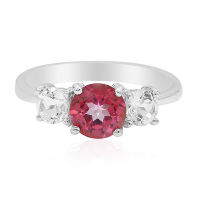 Anello in argento con Topazio Rosa