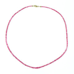 Collana in oro con Spinello Rosso della Birmania