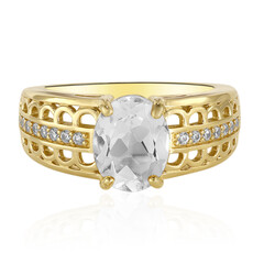 Anello in argento con Topazio Bianco
