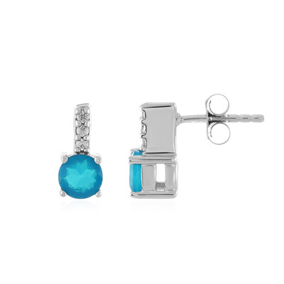 Orecchini in argento con Opale Blu dell'Etiopia
