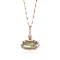 Collana in argento con Labradorite Verde Maniry (KM by Juwelo)