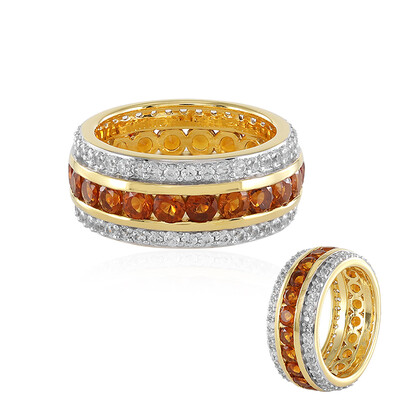 Anello in argento con Citrino Brandy