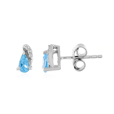 Orecchini in argento con Topazio Blu Svizzero
