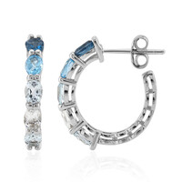 Orecchini in argento con Topazio Blu Londra