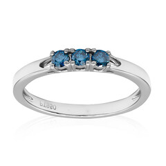 Anello in platino con Diamante Blu SI2