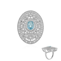 Anello in argento con Topazio Blu Cielo