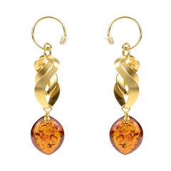 Orecchini in argento con Ambra Baltica