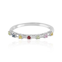 Anello in argento con Zaffiro Fancy