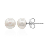 Orecchini in argento con Perla d'Acqua Dolce Bianca (TPC)