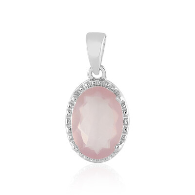 Ciondolo in argento con Quarzo Rosa