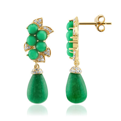Orecchini in argento con Giada Verde