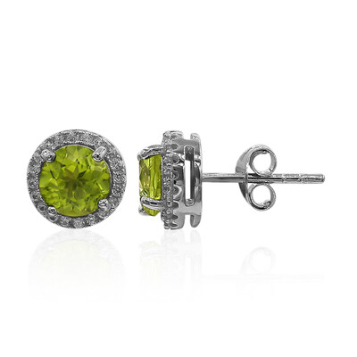 Orecchini in argento con Peridoto della Birmania