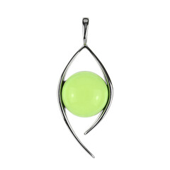 Ciondolo in argento con Ambra Verde Colombiana