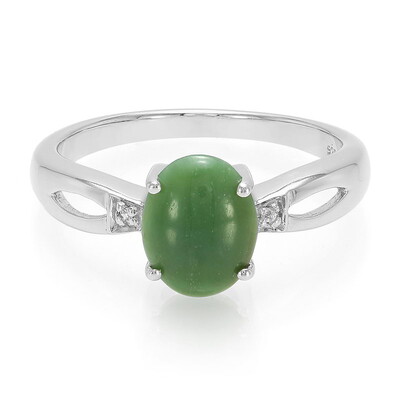 Anello in argento con Crisoprasio Imperiale