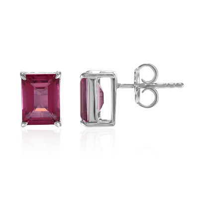 Orecchini in argento con Topazio Rosa