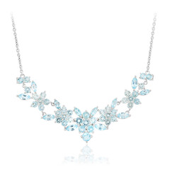 Collana in argento con Topazio Blu Cielo